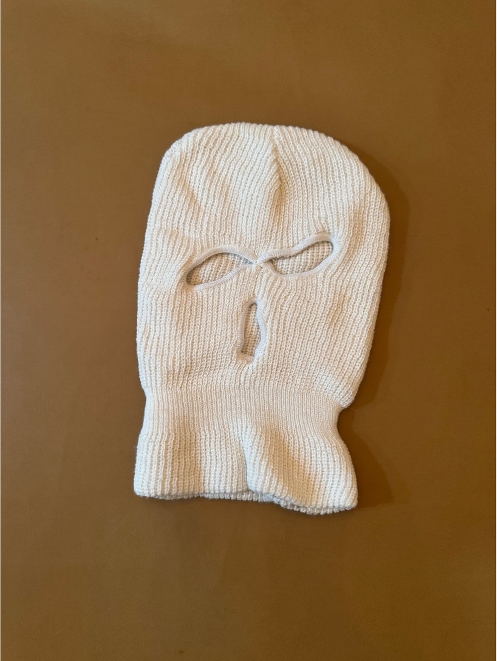 Crème Knit Balaclava Vintage Ski Mask